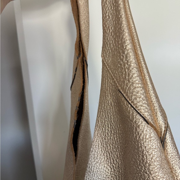 EUC Vince Camuto Gold Metallic Hobo Tote Bag - Picture 10 of 11